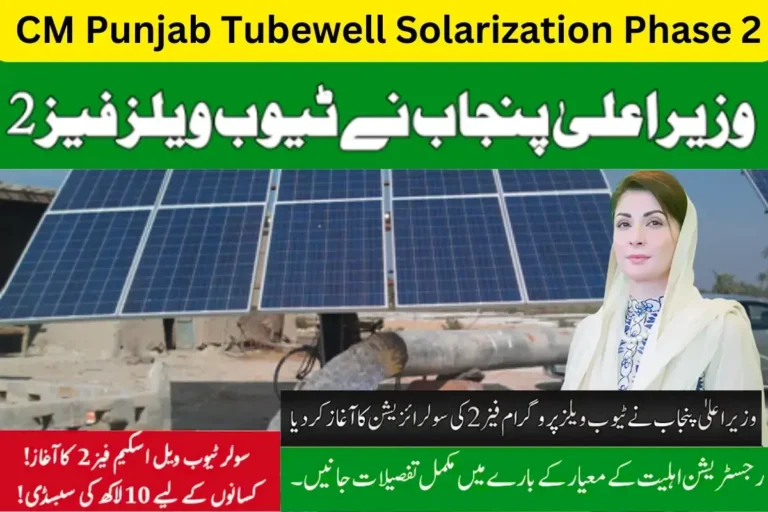 CM Punjab Tubewell Solarization Program 2025 Phase 2