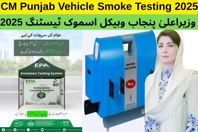 CM Punjab Vehicle Smoke Testing 2025