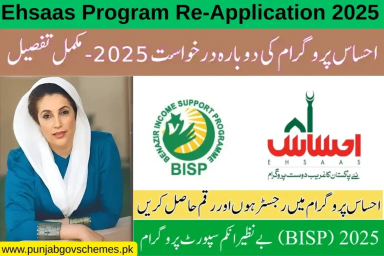 Ehsaas Program Re-Application 2025