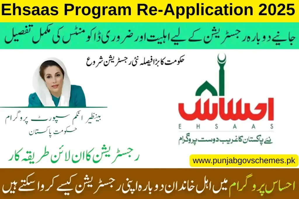 Ehsaas Program Re-Application 2025 A Comprehensive Guide