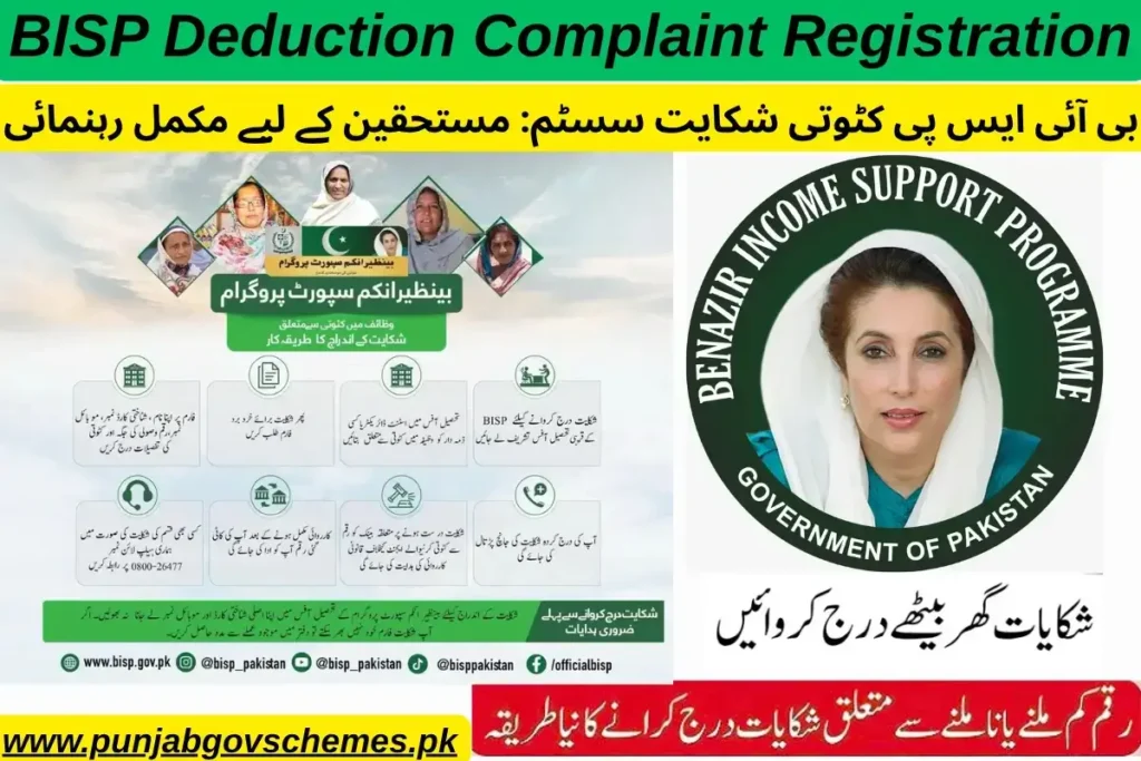 BISP Deduction Complaint Registration Overview