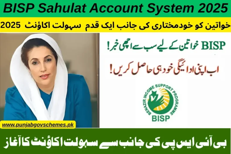 BISP Sahulat Account System 2025