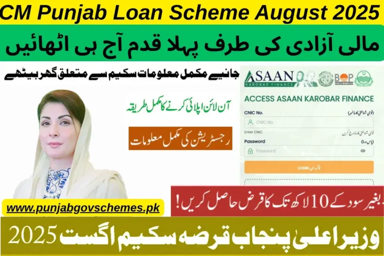 CM Punjab Loan Scheme August 2025