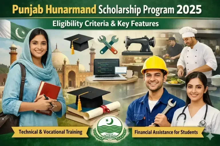 Punjab Hunarmand Scholarship Program 2025 Key Features