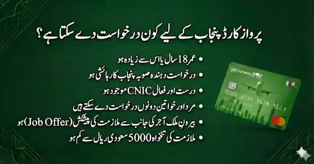 CM Punjab Parwaz Card 2026 Key Features