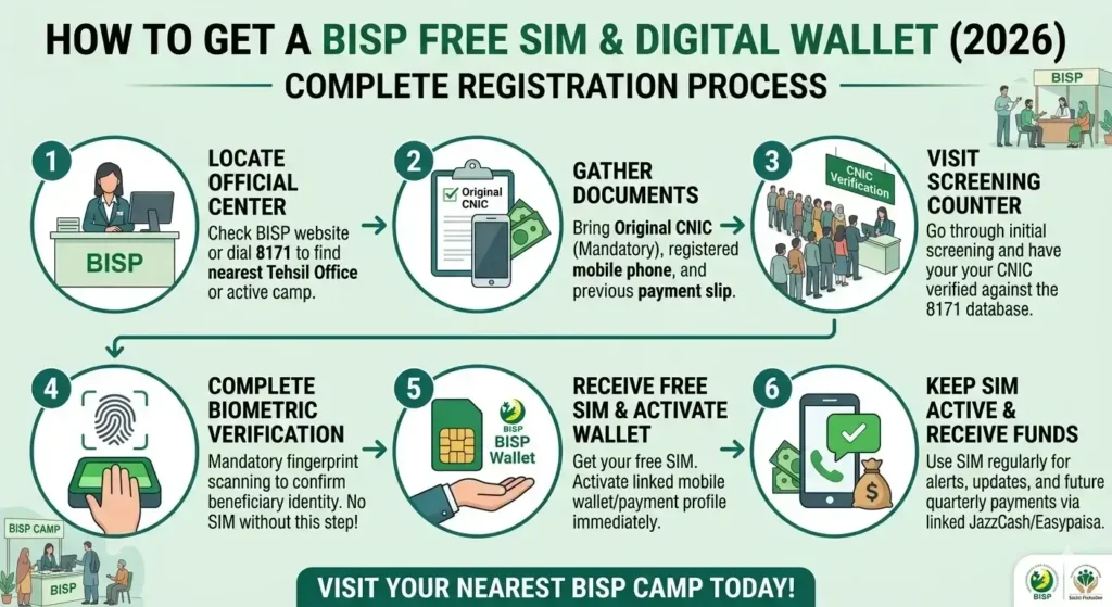 How to Get a BISP Free SIM 2026 Complete Process